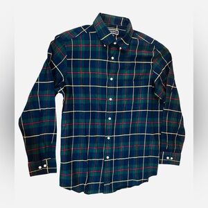 Club Room Green Plaid Button-Down Shirt with Yellow & Red Accents